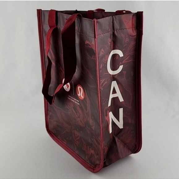 Lululemon 5 Reusable Collectible Carryall Totes White Red Beige Burgundy Olympic - Picture 12 of 16